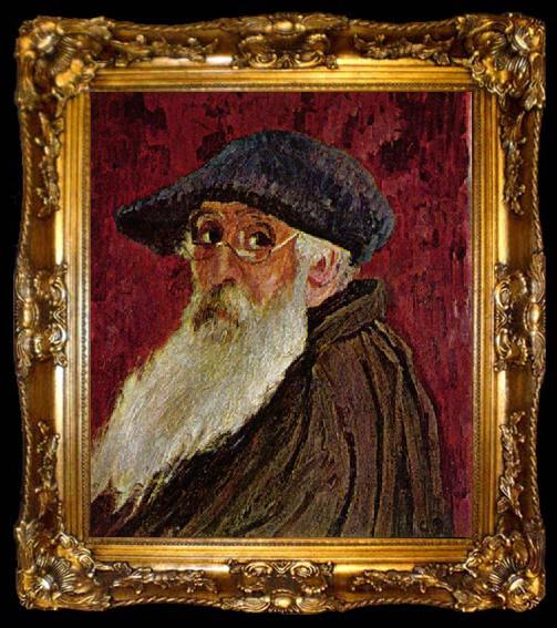 framed  Camille Pissarro Selbstportrat, ta009-2